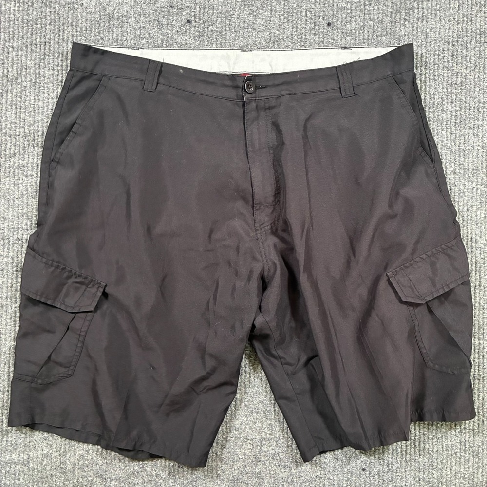 Burnside Mens Cargo Shorts Size 40 Black Flat Front Outdoor Casual High Rise